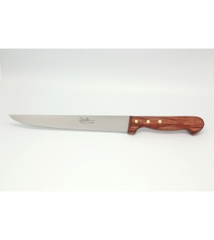 Couteau découper manche palissandre lame 21 cm lisse ou micro