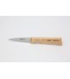 Couteau saigne manche hêtre lame carbone 8.5 cm
