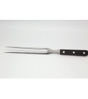 Fourchette chef plein manche abs brut 3 rivets 2 dents 33 cm