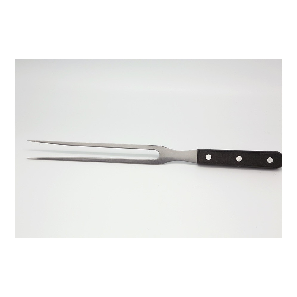 Fourchette chef plein manche abs 3 rivets 2 dents 33 cm